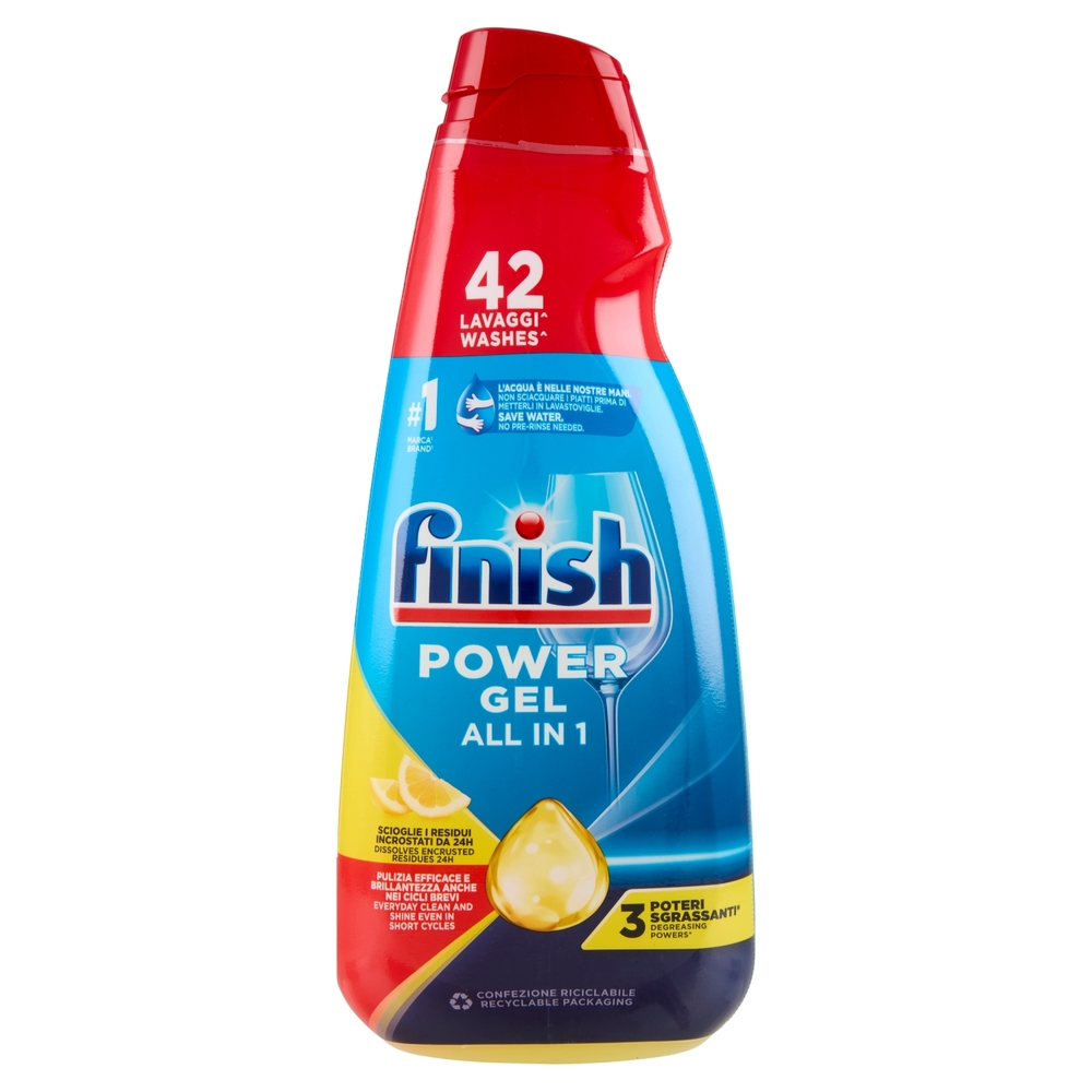 Finish Power Gel Lemon liquido lavastoviglie 42 lavaggi 940 ml